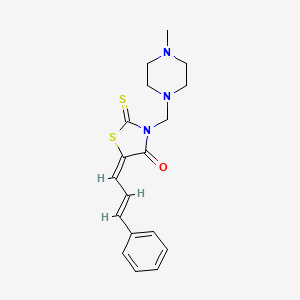 3-((4-Methyl-1-piperazinyl)methyl)-5-(3-phenyl-2-propenylidene)-2-thioxo-4-thiazolidinone