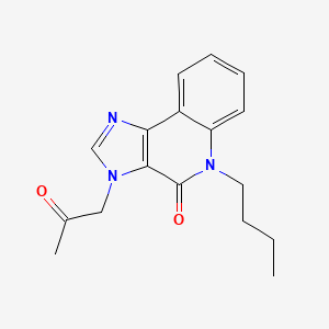 4H-Imidazo(4,5-c)quinolin-4-one, 3,5-dihydro-5-butyl-3-(2-oxopropyl)-