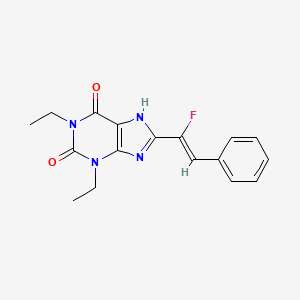 (E)-1,3-Diethyl-8-(alpha-fluorostyryl)xanthine