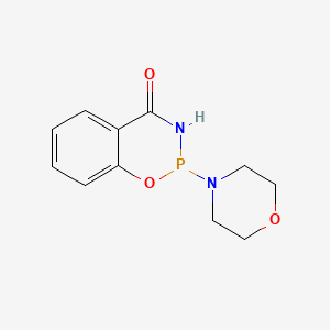 molecular formula C11H13N2O3P B12755997 2-Morpholino-2,3-dihydro-1,3,2-benzoxazaphosphorin-4-one CAS No. 156454-75-0