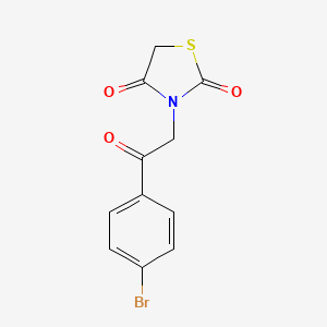 molecular formula C11H8BrNO3S B1275604 3-[2-(4-溴苯基)-2-氧代乙基]-1,3-噻唑烷-2,4-二酮 CAS No. 88419-02-7