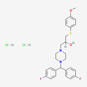 1-Piperazineethanol, 4-(bis(4-fluorophenyl)methyl)-alpha-(((4-methoxyphenyl)thio)methyl)-, dihydrochloride