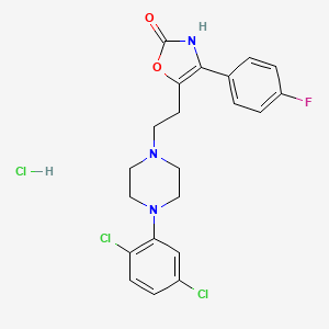 2(3H)-Oxazolone, 5-(2-(4-(2,5-dichlorophenyl)-1-piperazinyl)ethyl)-4-(4-fluorophenyl)-, monohydrochloride