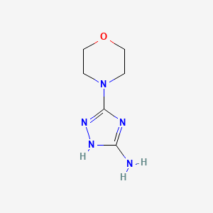 molecular formula C6H11N5O B1275653 3-吗啉基-1H-1,2,4-三唑-5-胺 CAS No. 51420-46-3