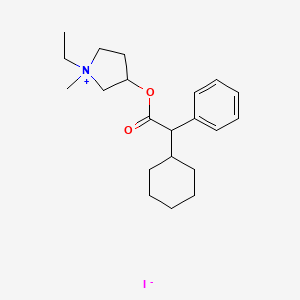 1-Ethyl-3-hydroxy-1-methylpyrrolidinium iodide alpha-phenylcyclohexaneacetate