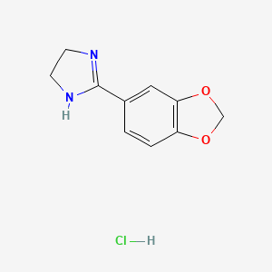 1H-Imidazole, 4,5-dihydro-2-(1,3-benzodioxol-5-yl)-, monohydrochloride