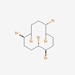 B12756624 Cyclododecane, 1,2,5,6,9,10-hexabromo-, (1R,2S,5R,6S,9S,10S)- CAS No. 678970-16-6