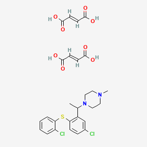 4-(1-(5-Chloro-2-((2-chlorophenyl)thio)phenyl)ethyl)-1-methylpiperazine bismaleate