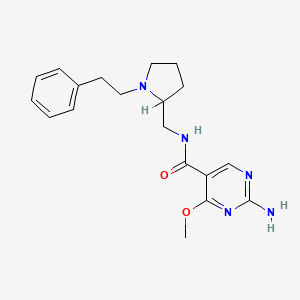 2-Amino-4-methoxy-N-((1-phenethyl-2-pyrrolidinyl)methyl)-5-pyrrolidinecarboxamide