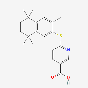 3-Pyridinecarboxylic acid, 6-((5,6,7,8-tetrahydro-3,5,5,8,8-pentamethyl-2-naphthalenyl)thio)-