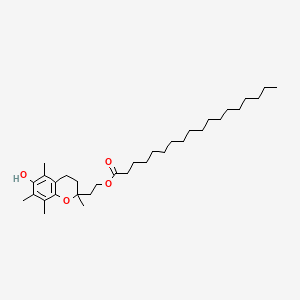 2-(3,4-Dihydro-6-hydroxy-2,5,7,8-tetramethyl-2H-1-benzopyran-2-yl)ethyl stearate