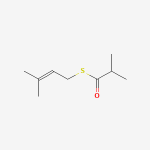 molecular formula C9H16OS B12756748 S-Prenyl thioisobutyrate CAS No. 53626-94-1