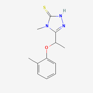 molecular formula C12H15N3OS B1275675 4-甲基-5-[1-(2-甲基苯氧基)乙基]-4H-1,2,4-三唑-3-硫醇 CAS No. 588673-51-2