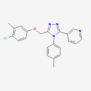 Pyridine, 3-(5-((4-chloro-3-methylphenoxy)methyl)-4-(4-methylphenyl)-4H-1,2,4-triazol-3-yl)-