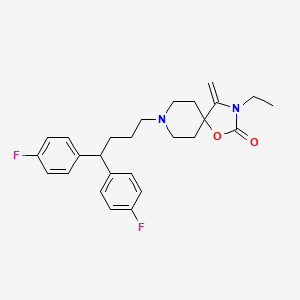 8-(4,4-Bis(4-fluorophenyl)butyl)-3-ethyl-4-methylene-1-oxa-3,8-diazaspiro(4.5)decan-2-one