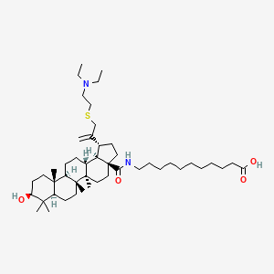 N-(3beta-Hydroxy-30-(((2,2-diethylamino)ethyl)thio)lup-20(29)-en-28-oyl)-11-aminoundecanoic acid