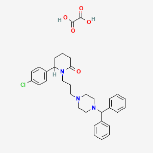 6-(p-Chlorophenyl)-1-(3-(4-(diphenylmethyl)-1-piperazinyl)propyl)-2-piperidinone oxalate