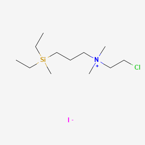 molecular formula C12H29ClINSi B12756896 (2-Chloroethyl)(3-(diethylmethylsilyl)propyl)dimethylammonium iodide CAS No. 84584-76-9