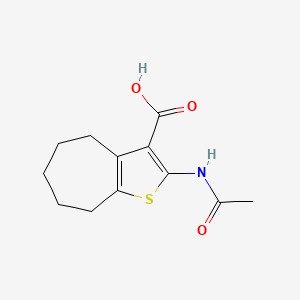 B1275690 2-acetamido-5,6,7,8-tetrahydro-4H-cyclohepta[b]thiophene-3-carboxylic acid CAS No. 63826-34-6