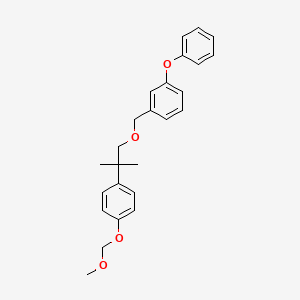 molecular formula C25H28O4 B12756906 3-Phenoxybenzyl 2-(4-methoxymethoxyphenyl)-2-methylpropyl ether CAS No. 80853-86-7