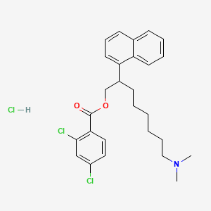 8-(Dimethylamino)-2-(1-naphthalenyl)octyl 2,4-dichlorobenzoate hydrochloride