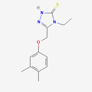 molecular formula C13H17N3OS B1275694 5-[(3,4-二甲基苯氧基)甲基]-4-乙基-4H-1,2,4-三唑-3-硫醇 CAS No. 588673-94-3
