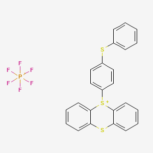 molecular formula C24H17F6PS3 B12756960 S-(4-Thiophenoxyphenyl)thianthrenium hexafluorophosphate CAS No. 101200-63-9