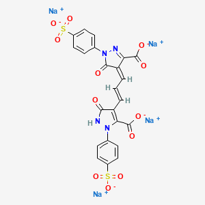 Tetrasodium 4-(3-(3-carboxylato-5-hydroxy-1-(4-sulphonatophenyl)-1H-pyrazol-4-yl)allylidene)-4,5-dihydro-5-oxo-1-(4-sulphonatophenyl)-1H-pyrazole-3-carboxylate