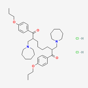 1,8-Octanedione, 2,7-bis((hexahydro-1H-azepin-1-yl)methyl)-1,8-bis(4-propoxyphenyl)-, dihydrochloride