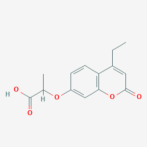 molecular formula C14H14O5 B1275702 2-[(4-乙基-2-氧代-2H-香豆素-7-基)氧基]丙酸 CAS No. 314742-23-9