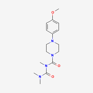 molecular formula C16H24N4O3 B12757026 1-Piperazinecarboxamide, N-((dimethylamino)carbonyl)-4-(4-methoxyphenyl)-N-methyl- CAS No. 80712-31-8