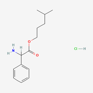 molecular formula C14H22ClNO2 B12757038 DL-2-Phenylglycine isohexyl ester hydrochloride CAS No. 87252-84-4