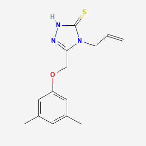 molecular formula C14H17N3OS B1275706 4-烯丙基-5-[(3,5-二甲基苯氧基)甲基]-4H-1,2,4-三唑-3-硫醇 CAS No. 667413-38-9