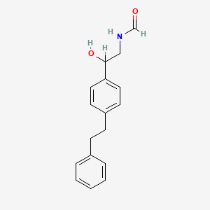 molecular formula C17H19NO2 B12757073 N-(2-Hydroxy-2-(4-(2-phenylethyl)phenyl)ethyl)formamide CAS No. 126150-87-6