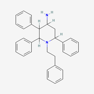 molecular formula C31H32N2 B12757079 1-(2-Phenylethyl)-2,3,6-triphenyl-4-piperidinamine CAS No. 135901-38-1