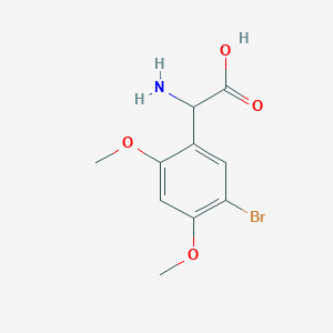 molecular formula C10H12BrNO4 B1275708 氨基(5-溴-2,4-二甲氧基苯基)乙酸 CAS No. 500718-16-1
