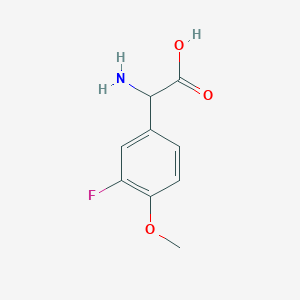 molecular formula C9H10FNO3 B1275711 2-氨基-2-(3-氟-4-甲氧基苯基)乙酸 CAS No. 299166-66-8