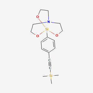 2,8,9-Trioxa-5-aza-1-silabicyclo(3.3.3)undecane, 1-(4-((trimethylsilyl)ethynyl)phenyl)-