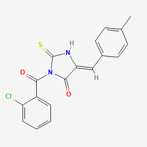 3-(2-Chlorobenzoyl)-5-((4-methylphenyl)methylene)-2-thioxo-4-imidazolidinone