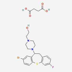 2-Bromo-7-fluoro-11-(4-(2-hydroxyethyl)piperazino)-10,11-dihydrodibenzo(b,f)thiepin succinate