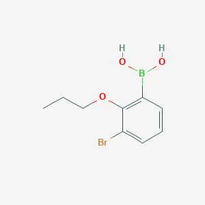 molecular formula C9H12BBrO3 B1275714 3-溴-2-丙氧基苯基硼酸 CAS No. 848779-86-2