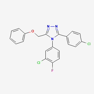 4H-1,2,4-Triazole, 4-(3-chloro-4-fluorophenyl)-3-(4-chlorophenyl)-5-(phenoxymethyl)-