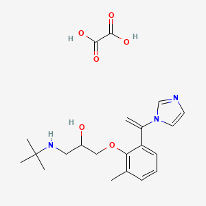 1-(tert-butylamino)-3-[2-(1-imidazol-1-ylethenyl)-6-methylphenoxy]propan-2-ol;oxalic acid