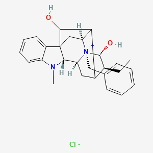 molecular formula C27H33ClN2O2 B12757160 Ajmalinium, N(sup 4)-benzyl-, chloride CAS No. 168610-89-7