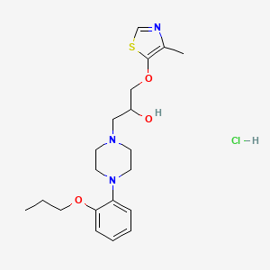 1-Piperazineethanol, alpha-(((4-methyl-5-thiazolyl)oxy)methyl)-4-(2-propoxyphenyl)-, monohydrochloride