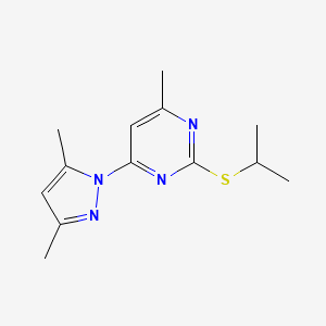 Pyrimidine, 4-(3,5-dimethyl-1H-pyrazol-1-yl)-6-methyl-2-((1-methylethyl)thio)-