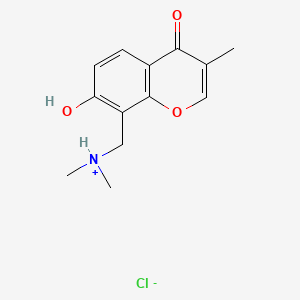 4H-1-Benzopyran-4-one, 8-((dimethylamino)methyl)-7-hydroxy-3-methyl-, hydrochloride