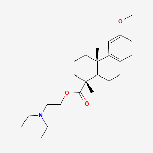 molecular formula C24H37NO3 B12757216 Diethylaminoethyl O-methyl-podocarpate CAS No. 102259-62-1