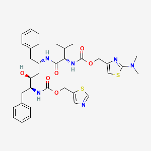 2-Oxa-4,7,12-triazatridecan-13-oic acid, 1-(2-(dimethylamino)-4-thiazolyl)-10-hydroxy-5-(1-methylethyl)-3,6-dioxo-8,11-bis(phenylmethyl)-, 5-thiazolylmethyl ester, (5S-(5R*,8R*,10R*,11R*))-