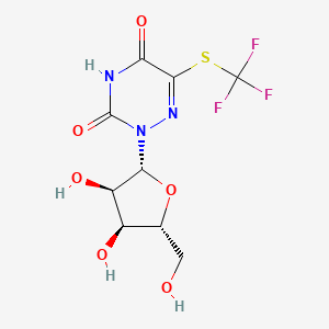 1,2,4-Triazine-3,5(2H,4H)-dione, 2-beta-D-ribofuranosyl-6-((trifluoromethyl)thio)-